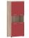 Шкаф с 2-мя комплектами глухих малых дверей и топом Torr LUX TLHC 85.4 Дуб Каньон Красный_655513