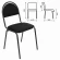 Стул для посетителей РС00М черный каркас ткань Черный_222635