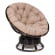Кресло-качалка PAPASAN/ПАПАСАН w 23/01 B /с подушкой/ 115х78х104 см, Antique brown (античный черно-коричневый), экошерсть Коричневый, 1811-5_570758