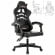 Кресло компьютерное BRABIX Shooter GM-123, 2 подушки, экокожа, черное/белое_2808351