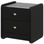 Тумба прикроватная с 2-мя ящиками №1 Черная_200270
