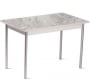 Стол для столовой 1200х700 мм Пластик Серый камень лофт/Алюминий_3680355
