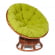 Кресло-качалка PAPASAN/ПАПАСАН w 23/01 B /с подушкой/ 115х78х104 см, Pecan (орех), флок Олива, 23_570757