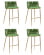 Стул барный DOBRIN EMMA GOLD (зеленый велюр (VF-08)) 4 шт_3637101