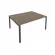 Переговорный стол (1 столешница) Metal System Б.ПРГ-1.4 Вяз/Антрацит_243284