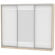 Шкаф-купе B-220х270х60-3(ДСС-Белый-D9D10D9)_359163